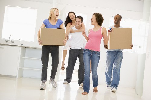 Removals team planning a move in central Aldwych