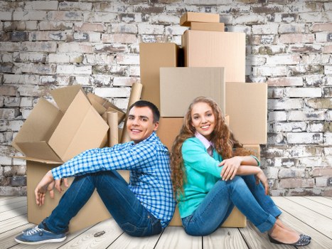 Professional man and van move near central London streets