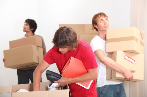 Moving desks and boxes during a central London office relocation