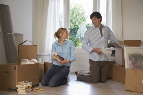 Residential moving items prepared for transport in Aldwych