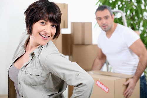 Office removal logistics in a central London building near Aldwych