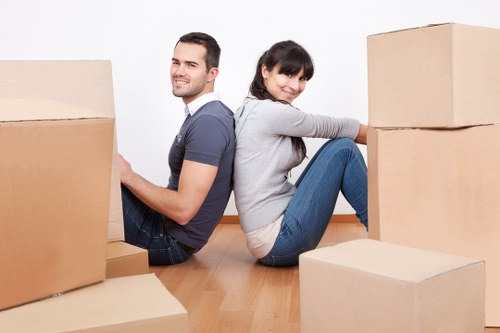Transporting furniture and boxes with a moving truck in Aldwych