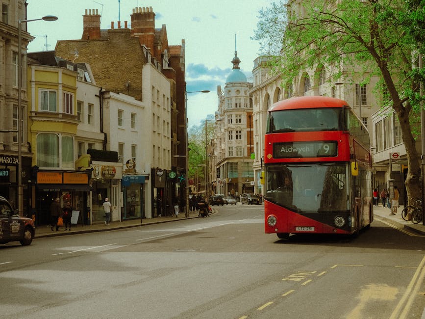 A residential street scene in Aldwych, featuring a row of white Victorian-style townhouses with decorative balconies and black wrought iron railings, set against a backdrop of large leafy trees with thick green canopies. The street is lined with parked vehicles including black and silver cars, arranged along both sides of the narrow road, with some vehicles partially on the pavement. In the foreground, a black van with a visible registration plate is parked, and other vehicles extend into the background. The street surface appears wet, likely from recent rain, and there is a mixture of natural daylight filtering through the tree branches. Occasionally, some packing or moving activity might be implied by the presence of a moving van operated by Man with Van Aldwych, though no action is visibly taking place in this image. The scene captures the typical environment during a house relocation or furniture transport involving careful parking and navigation through this historic street, aligning with best times for moving on Kingsway and local parking tips as referenced in the page about Aldwych.